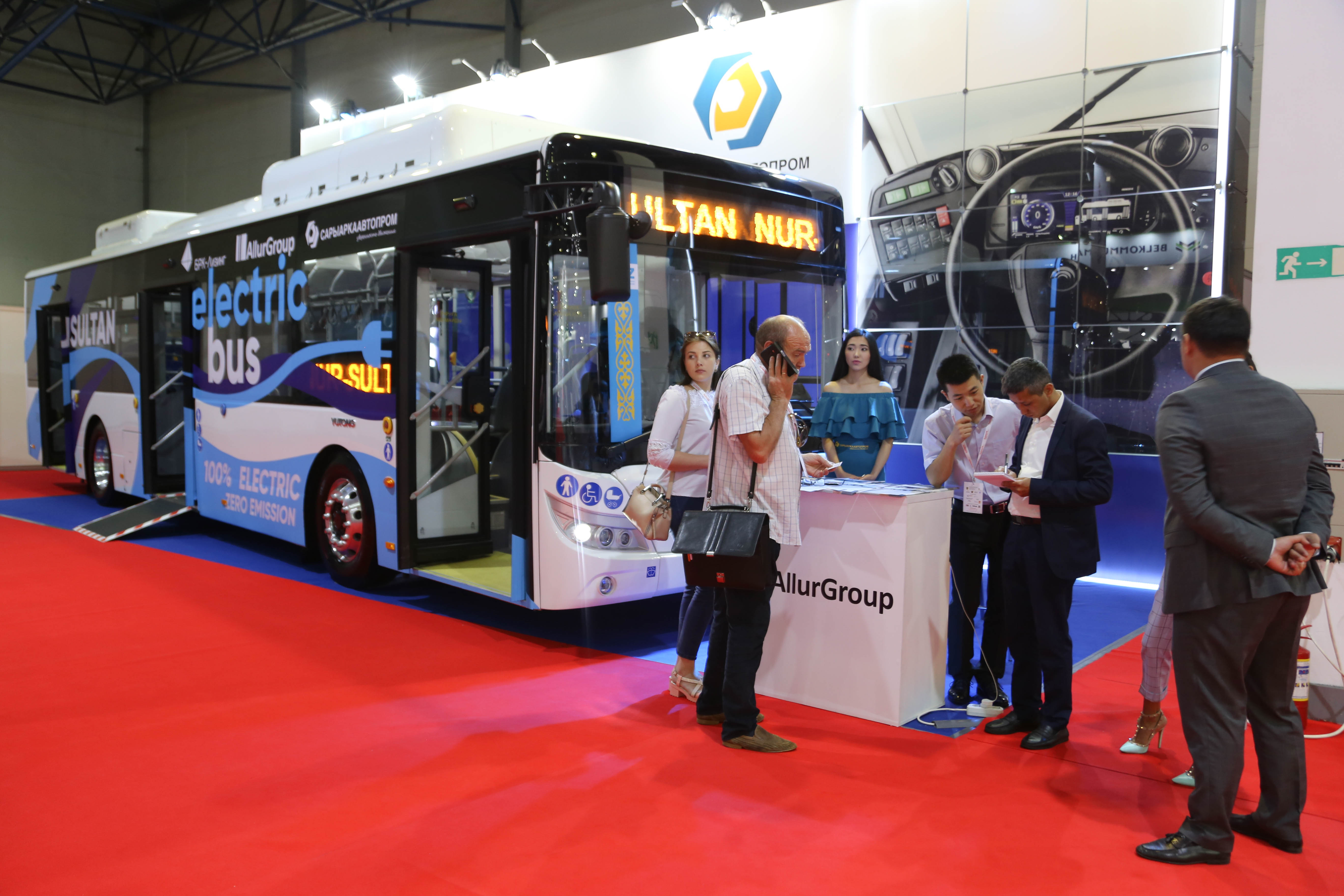 Electric bus at Busworld Central Asia